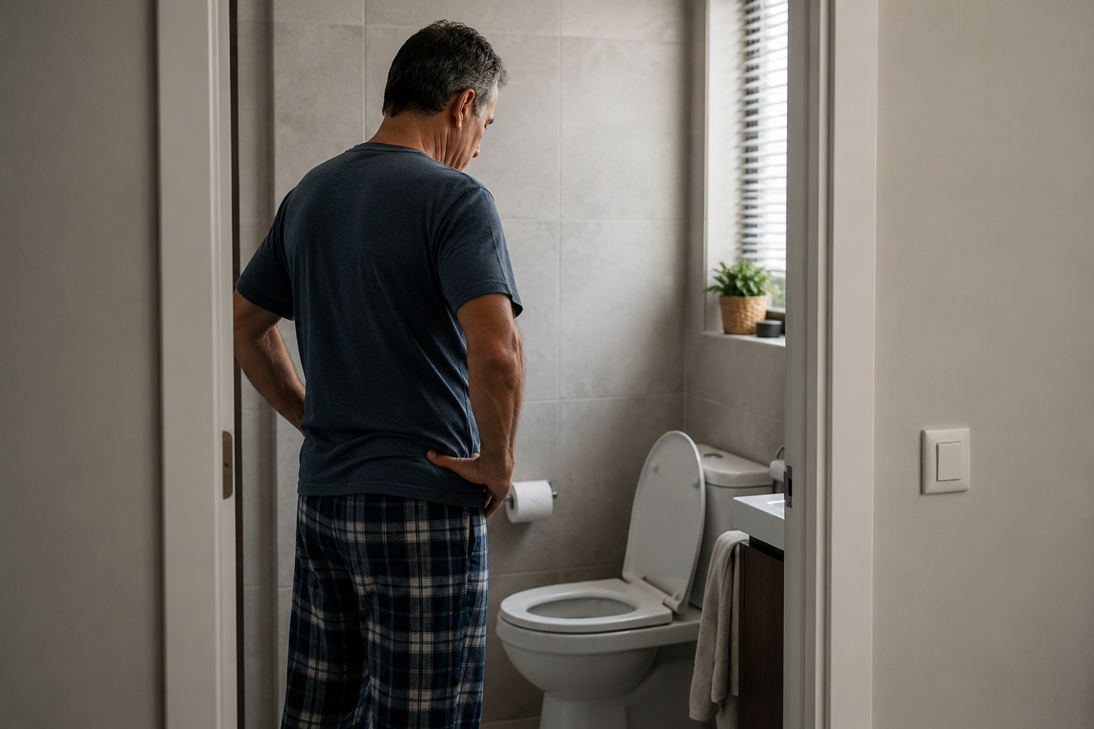 Dificuldade urinária por próstata inflamada