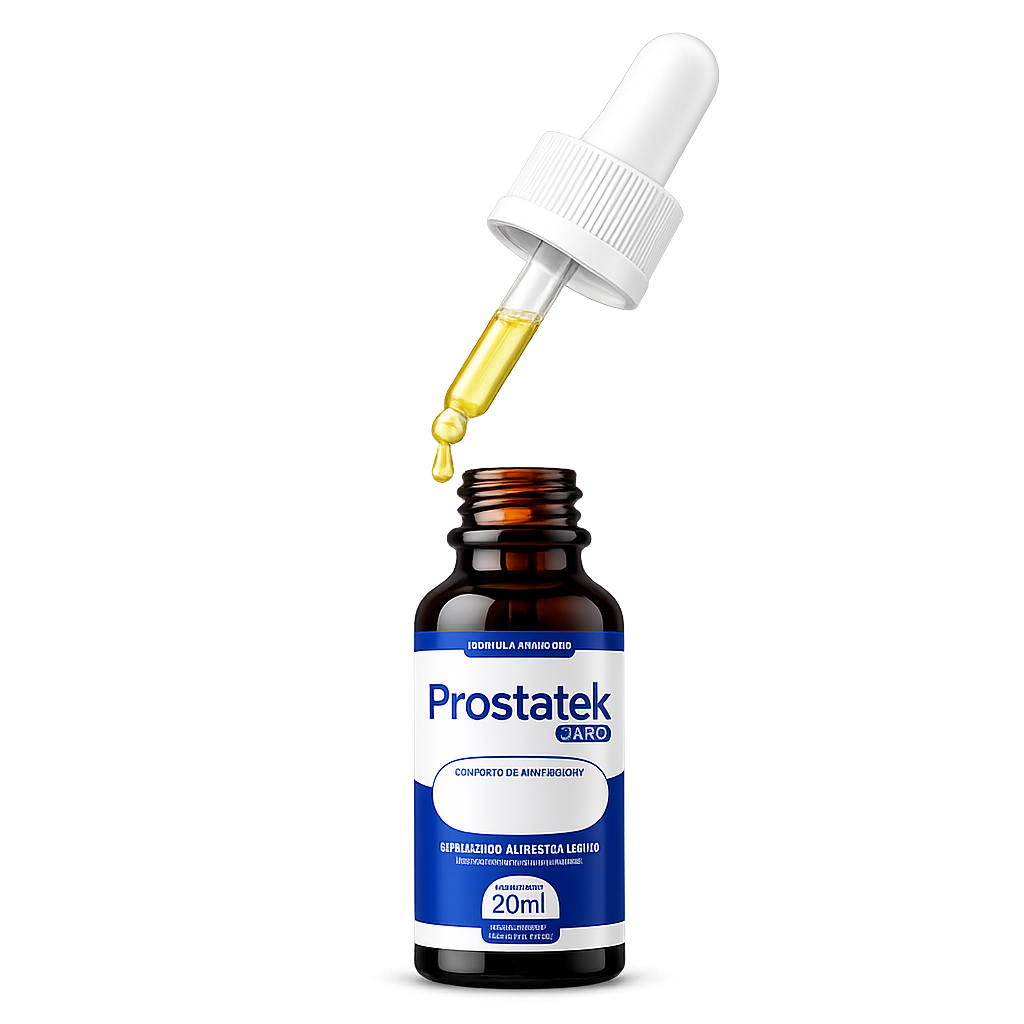 ProstaTek frasco aberto — suplemento para próstata